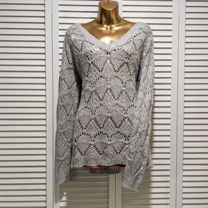Gray sequin sweater
